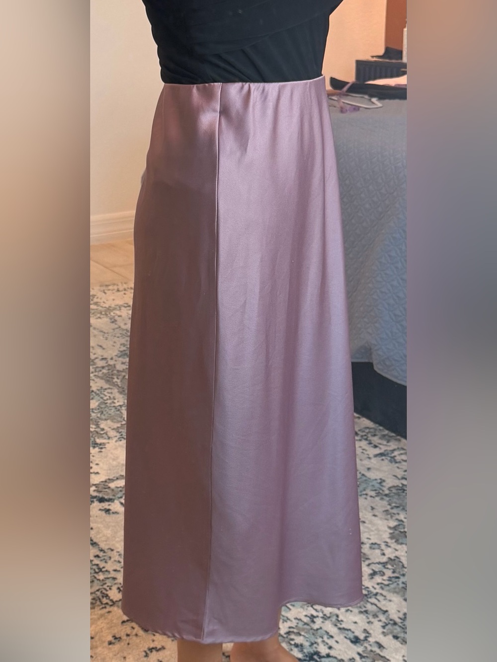 a new day Mauve Two-Tone Satin Maxi Skirt